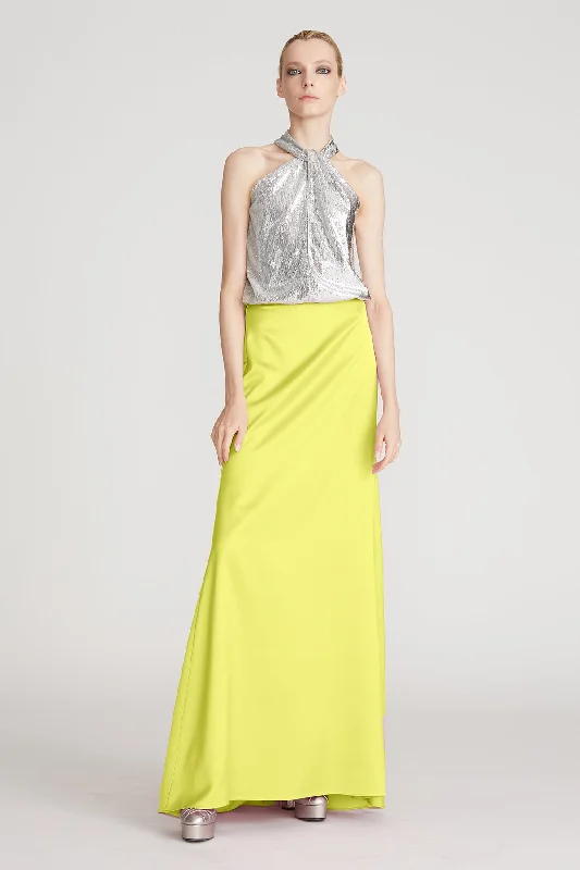 Astin Satin Skirt chiffon skirt delicate
