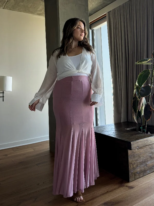 Plus Size Fishtail Maxi Skirt lace skirt romantic