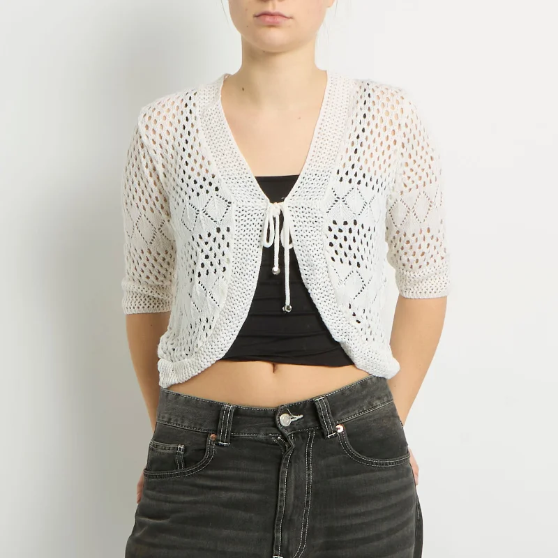 Crochet Kit Tie Cardigan - UK 8 Knit Fabric Woven Fabric Fleece Fabric