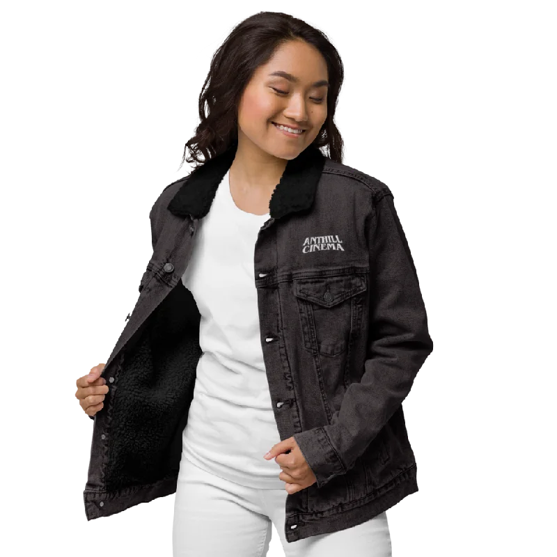 Anthill Cinema Record Breaking Womens Denim Sherpa Jacket Denim Jacket Leather Jacket Suede Jacket