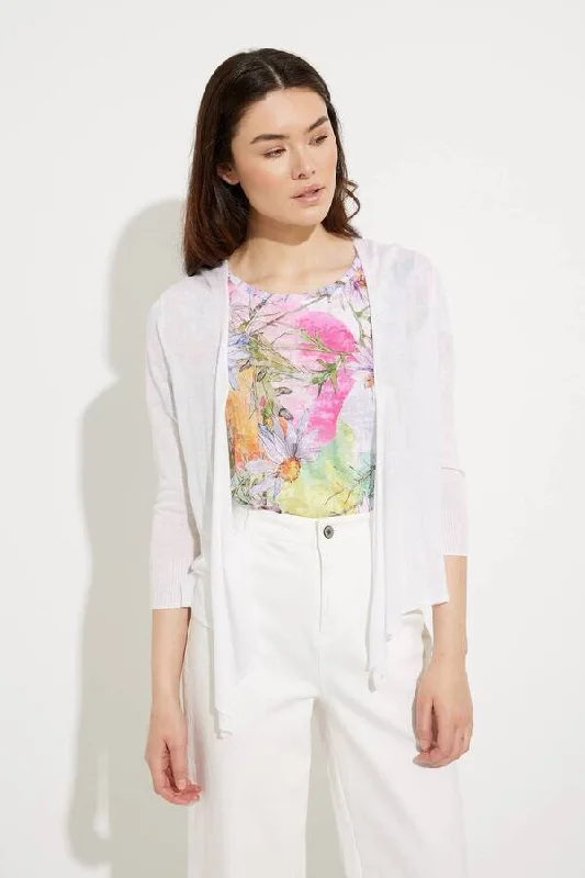 White Cardigan Chenille Brocade Lace