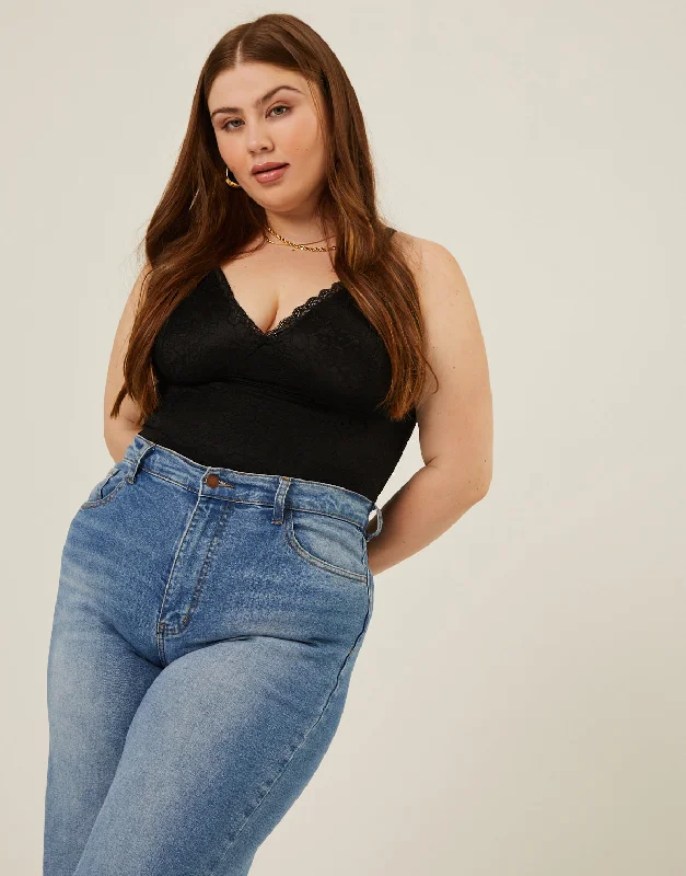 Plus Size Lacey Cami Tank teal tank top