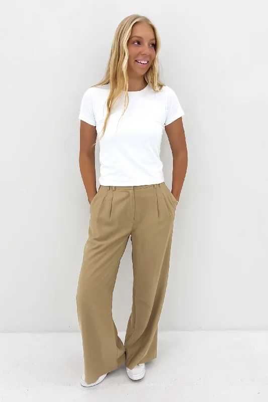 Ashley Pant Tan Fashionable Jogger Pants