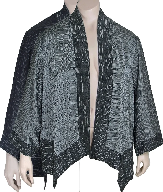 Dressori Silk Crinkle Kimono Jacket Faux Fur Jacket Real Fur Jacket Shearling Jacket