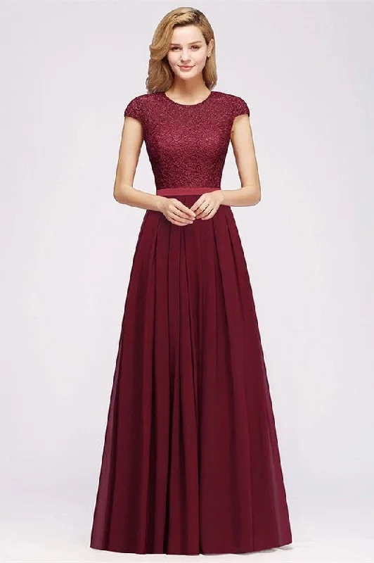 Elegant Cap Sleeves ALine Evening Swing Dress Navy Blue Long Party Dress Tunics Wedding white