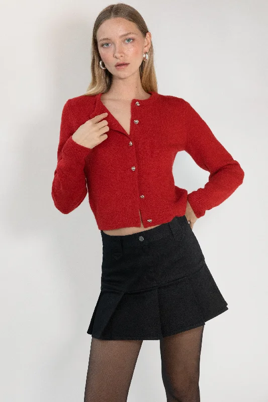 COTTON TWILL PLEATED MINI SKIRT patchwork skirt art