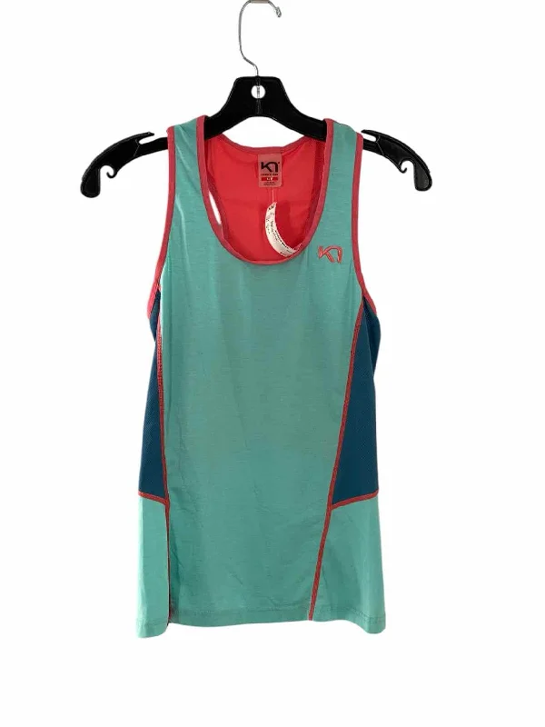 Kari Traa Size S Blue Pink Athletic Tank Top print tank top