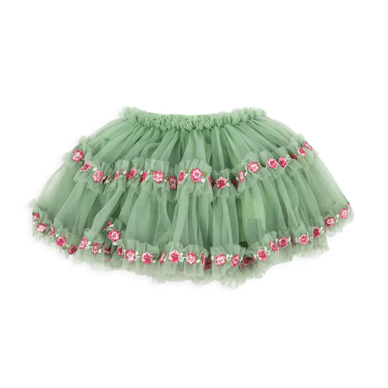 Joelle Skirt in Green by Konges Slojd elastic waist skirt