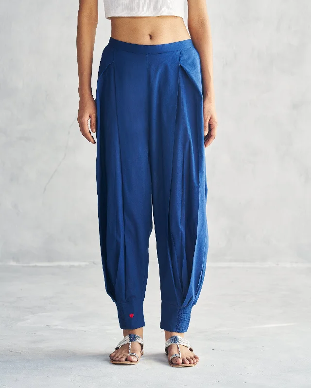 Puff Pants - Navy Chic Faux Leather Pants