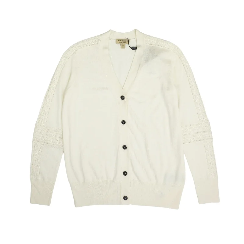Burberry Cardigan - Women's S Patchwork Embroidered Appliqued