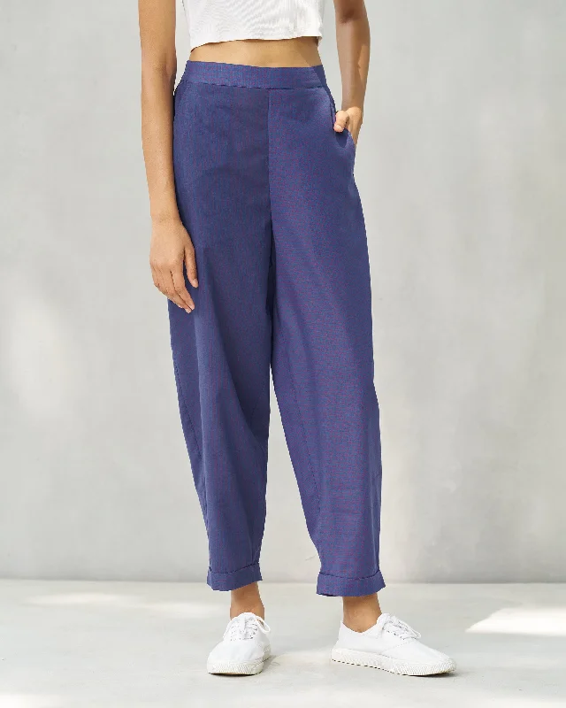 Midori Pants - Purple & Berry Classic Pleated Pants