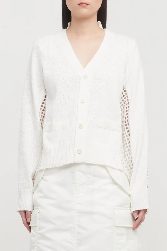 Sacai Embroidery Lace Knit Cardigan Bright Pastel Dark