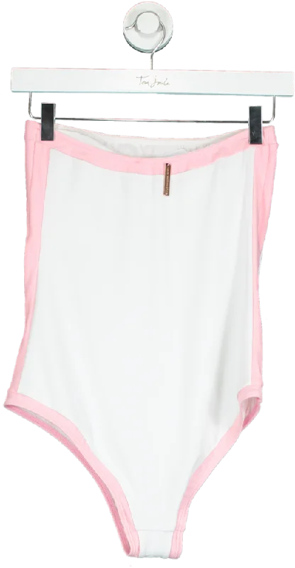 Alexandra Miro White Whitney Swimsuit UK 14 Minimalist One-Piece