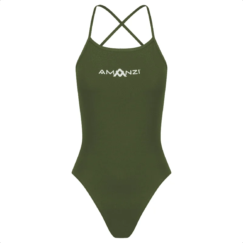 AMANZI Girls Tie-Back Swimsuit - Memphis Bold High-Cut Bikini