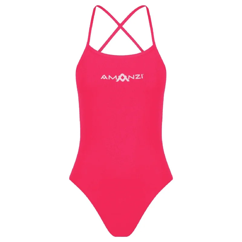 AMANZI Girls Tie-Back Swimsuit - Ruby Vibrant Bikini Design
