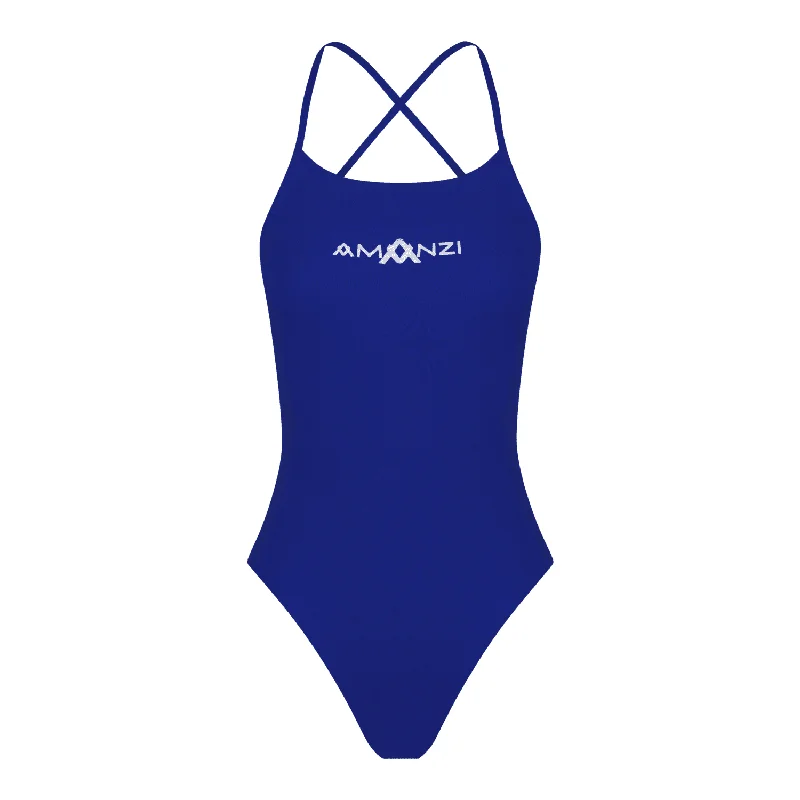 AMANZI Girls Tie-Back Swimsuit - Sapphire Swim Skirt Set