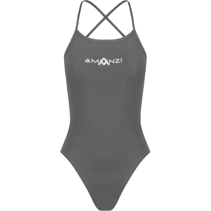AMANZI Girls Tie-Back Swimsuit - Shadow Lace-Detail Bikini Set
