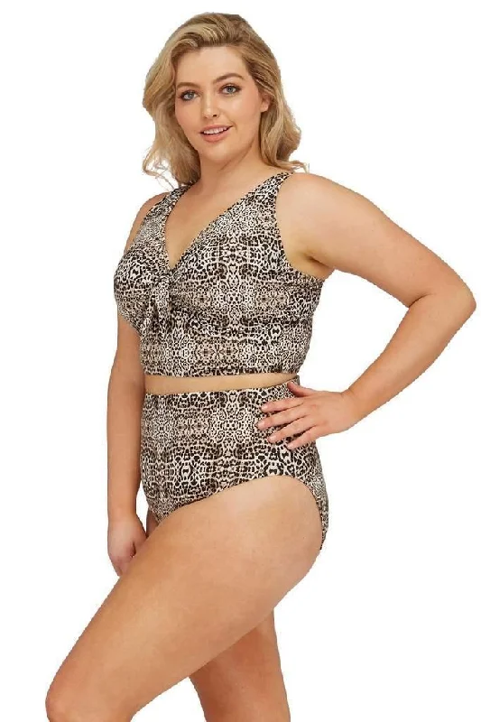 Artesands AT4775LP High Waist Swim Pant Swim Dress with Belt