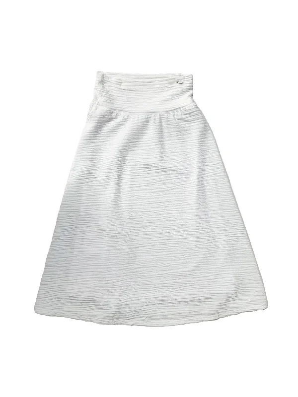 White Active Midi Swim Skirt With Shorts Summer Ready Swimsuit