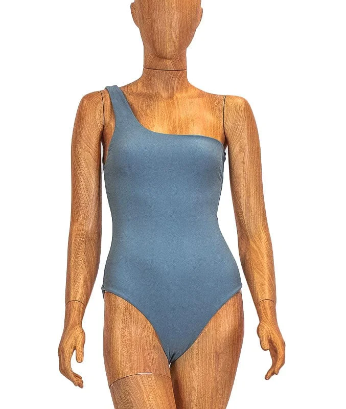 Cinque Terre One Shoulder Swimsuit Deep-V Swimsuit Design