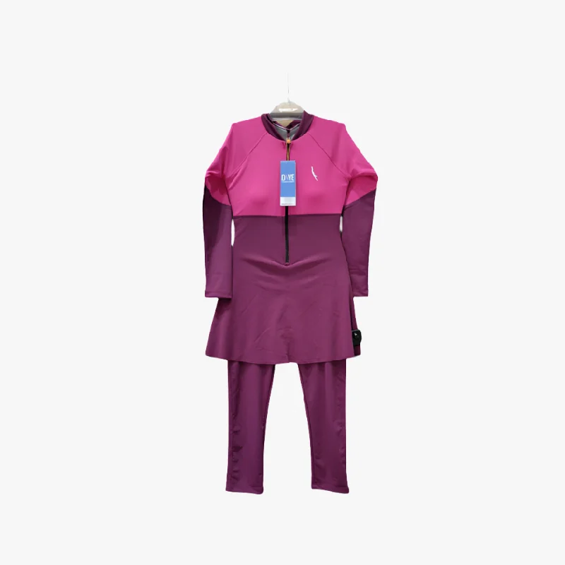 Dive Women's Swimming Costume -Wine/Hot pink Comfortable Swim Shorts