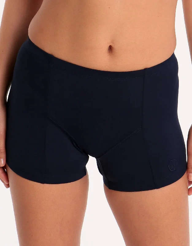 Womens Sport Swim Shorts - Navy Elegant Halter Bikini