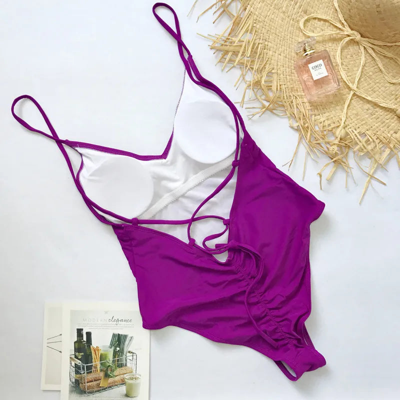 Korean One Piece Swimsuit Women Bold Swimsuit Design