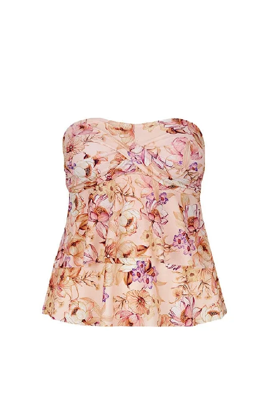 Maldives Bandeau Tiered Tankini Top Stylish Cover-Up Set