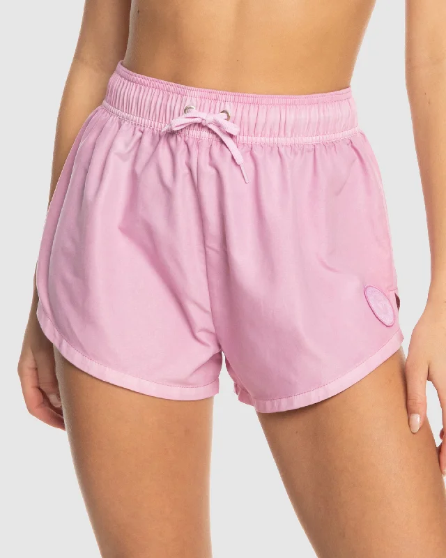 Womens No Bad Waves Swim Shorts Soft Beachwear Set