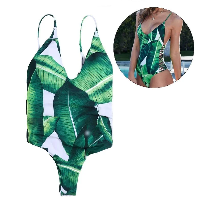 One Piece Bikini Swimsuit Sexy Paded Swimwear Swim Suit for Women Halter Neck Swimsuit