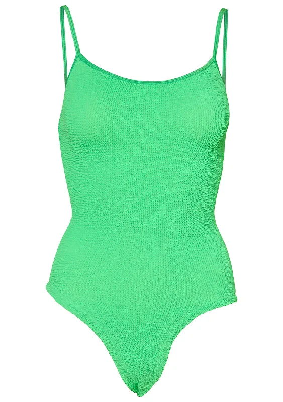 Pamela Swimsuit Lime Halter Neck Swimsuit