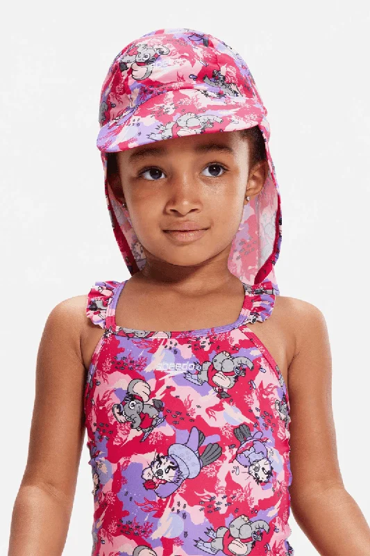 Speedo Girls Legionaire Swim Hat Sun Protection Cross-Back Bikini