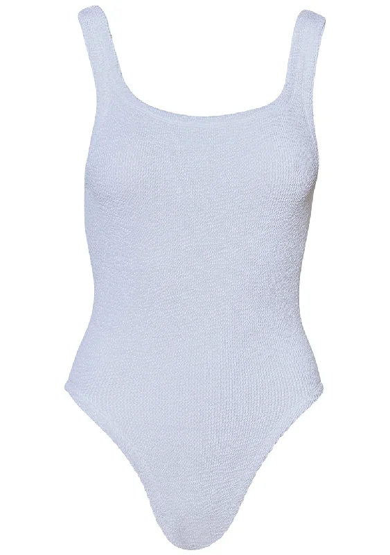 Square Neck Swim White Sporty Swimwear Bottoms