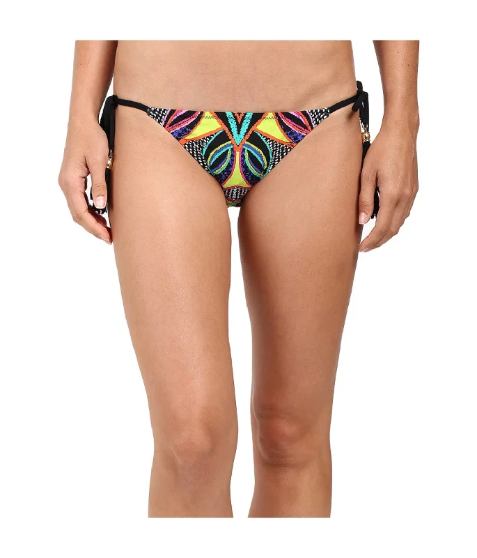 Trina Turk Women's Side Tie Hipster Bikini Swimsuit Bottom, Multi, 10 Reversible Bikini Set