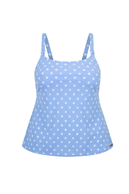 Vintage Dots Chlorine Resistant Tank Tankini Top Solid Color Swimsuit