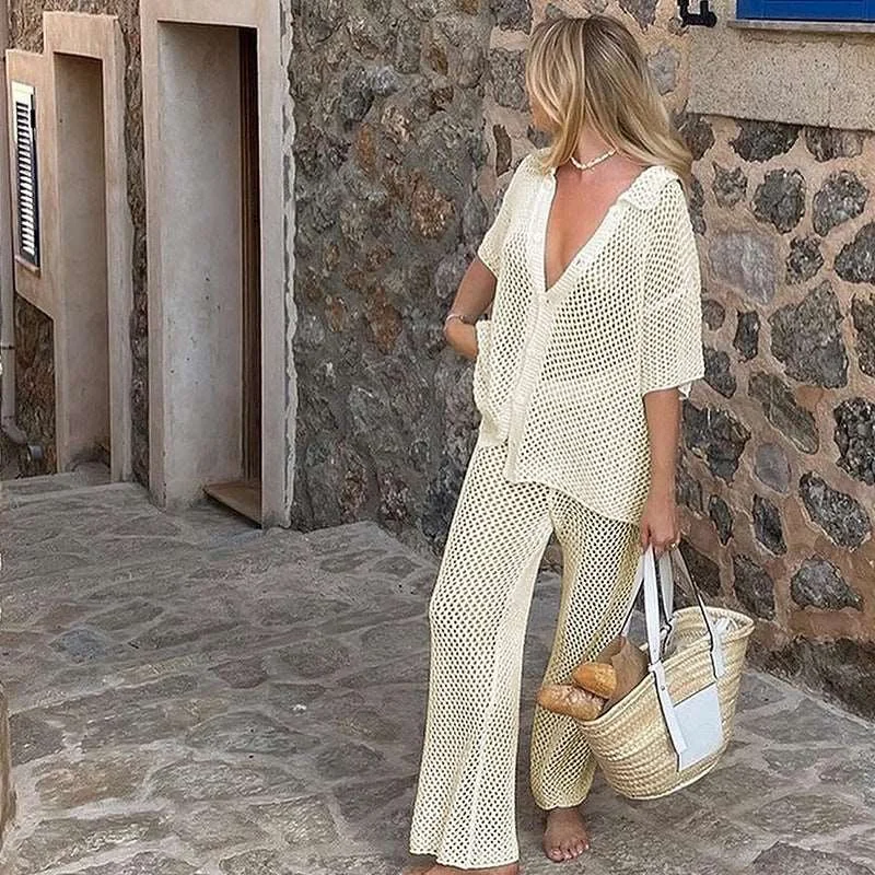 Beige Trousers Suit