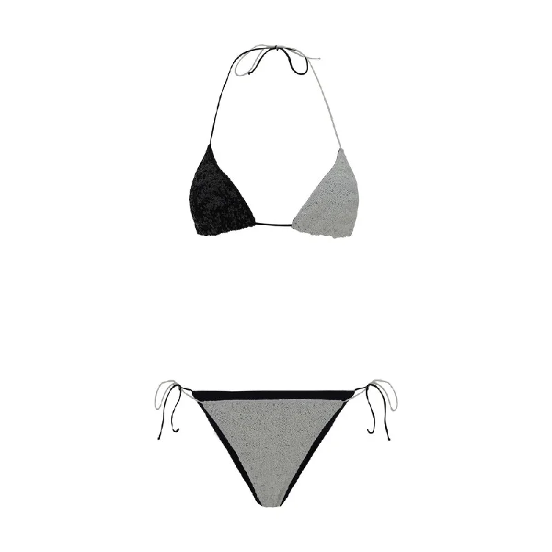 Oséree Paillettes Swimsuit High-Waisted Swimwear