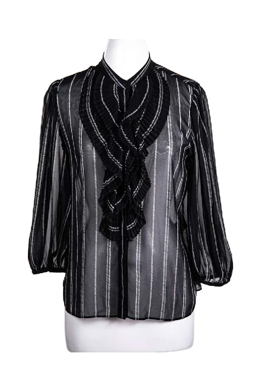 White House Black Market Shirt-- Print Jacquard Patchwork