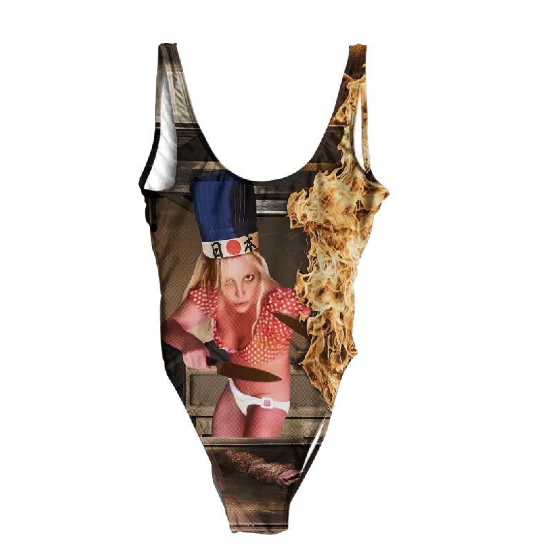 Hibachi Chef Spear Swimsuit - Regular Soft Beachwear Set