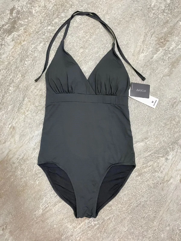 AAOCLO Swimwear,solid black sexy one piece swimsuit for women Comfortable Swim Shorts AAOCLO Swimwear,solid black sexy one piece swimsuit for women Comfortable Swim Shorts