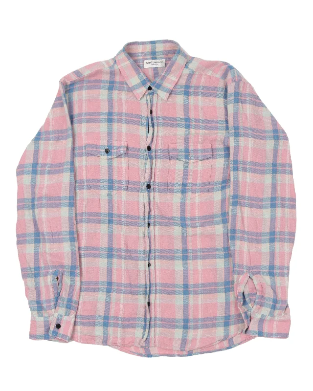 Flannel Shirt-- Anti-Pilling Machine Wash Handmade