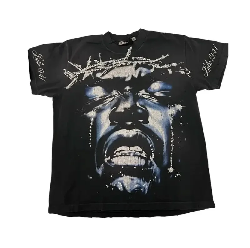 Wings T-shirt (Black)-- Houndstooth Herringbone Solid