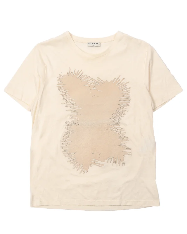 Leather Graphic T-Shirt-- Houndstooth Herringbone Solid