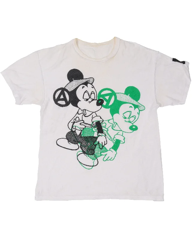 1970s Seditionaries Drugged Mickey Mouse T-Shirt-- Print Jacquard Patchwork