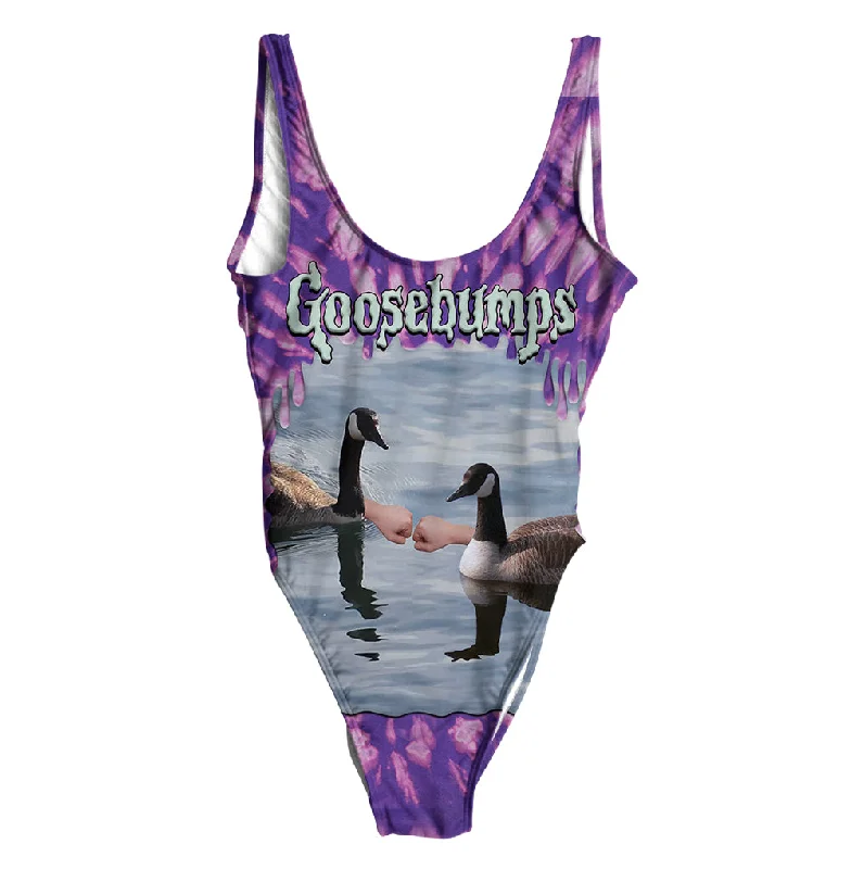 Goose Bumps Swimsuit - Regular Sleek Racerback Swimsuit