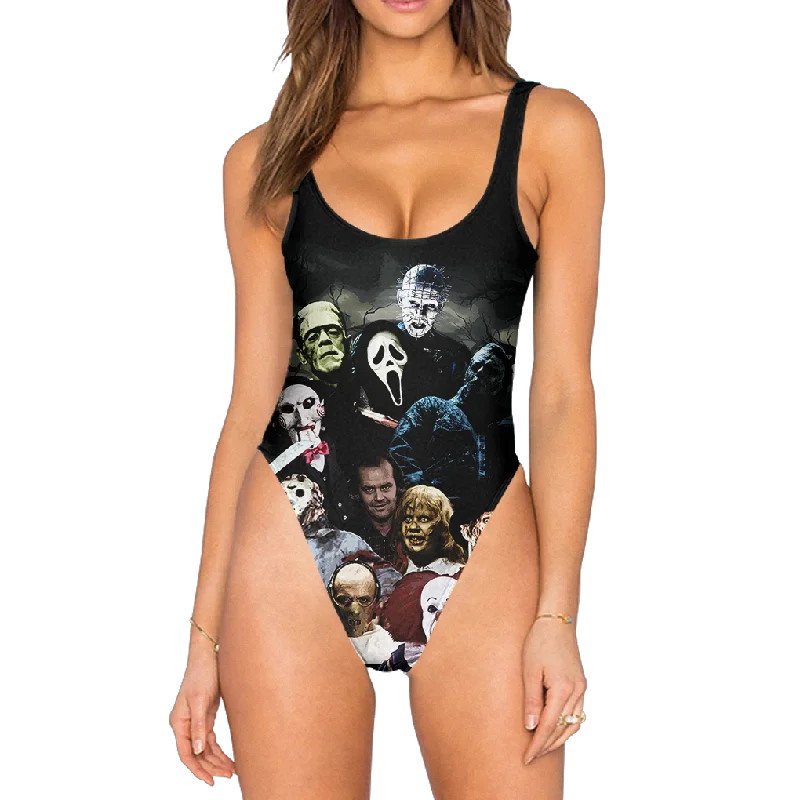 Halloween Gang Swimsuit - High Legged Push-Up Bikini Top