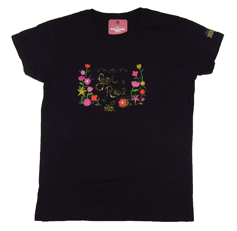 Realtree Girl Women's Get Real Fitted Short Sleeve Tee Shirt, Black, XX-Large-- Welt Pockets Slit Pockets Realtree Girl Women's Get Real Fitted Short Sleeve Tee Shirt, Black, XX-Large-- Welt Pockets Slit Pockets