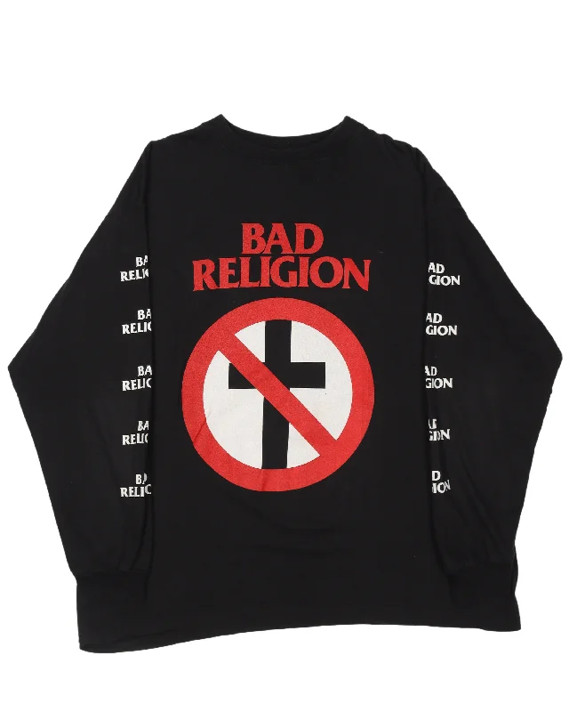 Bad Religion "The Grey Race" 1996 Tour L/S T-Shirt-- Zippered Front Buttoned Front Snap Front