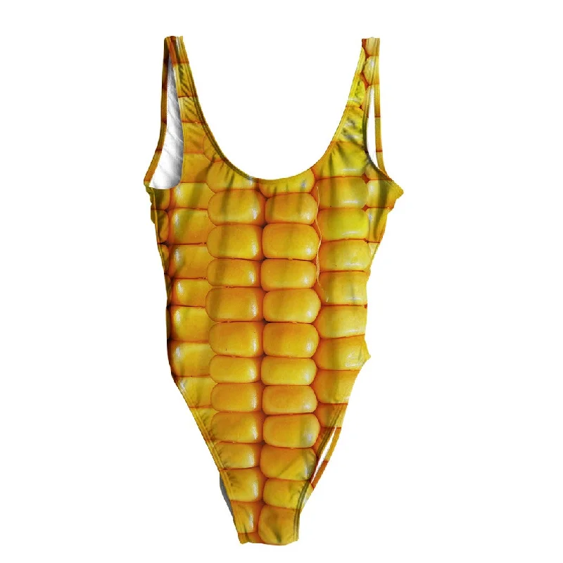 Corn Cob Swimsuit - Regular Classic Sporty Swimsuit