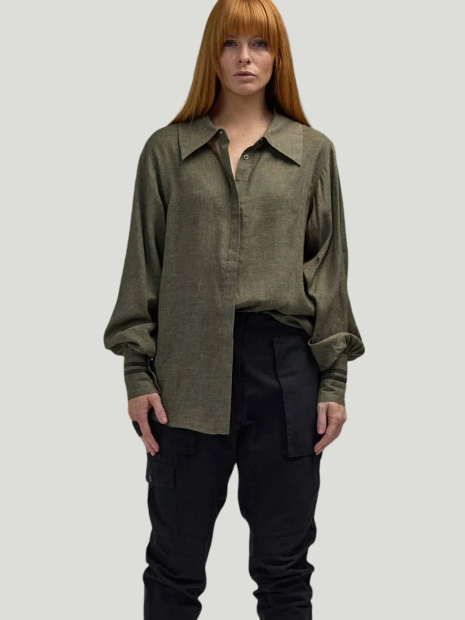 dref_by_d Laguna Shirt-- Solid Print Embellished
